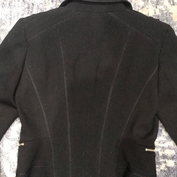 Black blazer with silver zipper and bottons - Picture 4 of 5